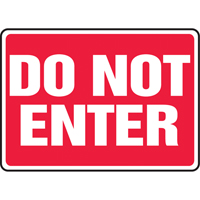 "Do Not Enter" Sign, 10" x 14", Aluminum, English SV899 | O-Max
