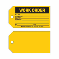 &eacute;tiquette Work Order, Papier, 5-3/4" la x 3" h, Anglais O-Max