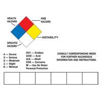 Blank Write-On Container Label, Vinyl, Sheet, 14" L x 10" W O-Max