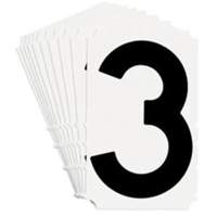 Quick-Align&reg; Individual Gothic Number and Letter Labels, 3, 4" H, Black O-Max