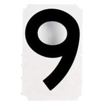 Quick-Align<sup>®</sup> Individual Gothic Number and Letter Labels, 9, 4" H, Black SZ987 | O-Max
