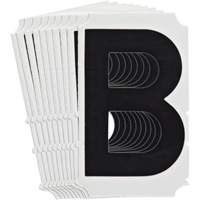 Quick-Align&reg; Individual Gothic Number and Letter Labels, B, 4" H, Black O-Max