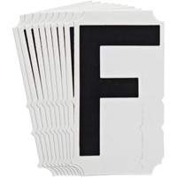 Quick-Align&reg; Individual Gothic Number and Letter Labels, F, 4" H, Black O-Max