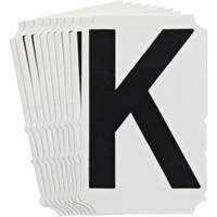 Quick-Align<sup>®</sup>Individual Gothic Number and Letter Labels, K, 4" H, Black SZ999 | O-Max