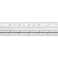 Junior Combination Squares, 6" L, Steel, Satin O-Max