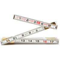 Red End&reg; Masonry Rule, 6' L, Wood, 1/16" Graduations O-Max