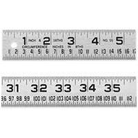 Tinner's Circumference Rule, 4' L, Steel, 1/16" Graduations O-Max