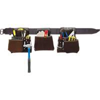 Deluxe Contactor's Tool Belt, Leather, Tan O-Max