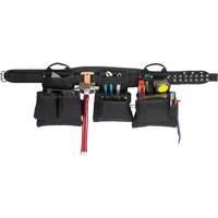 Professional Carpenter's Tool Belt, Polyester, Black O-Max