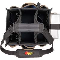 Large Electrical & Maintenance Tool Carrier, Polyester, 23 Pockets, Black O-Max
