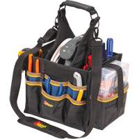 Large Electrical & Maintenance Tool Carrier, Polyester, 23 Pockets, Black O-Max