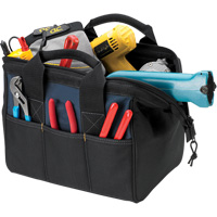 BIGMOUTH&reg; Tool Bag, Polyester, 23 Pockets, Black O-Max