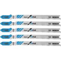 Jig Saw Blades Basic for Metal, High Speed Steel, T-Shank, 3-5/8" L O-Max