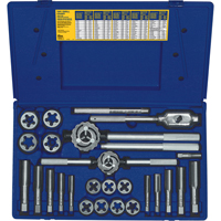 Hanson&reg; Fractional Tap & Hex Die Set, 25 Pieces O-Max