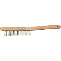 Brosses de nettoyage &agrave; manche recourb&eacute;, Acier inoxydable, 3 x 19 rangs de fils, Longueur 14" O-Max