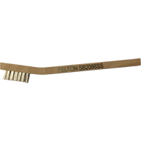 Petites brosses de nettoyage, Acier inoxydable, 3 x 7 rangs de fils, Longueur 7-3/4" O-Max