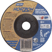 NorZon Plus SGZ Grinding Wheel, 4" x 1/8", 5/8" Arbor, Ceramic Alumina, Type 27 O-Max