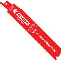 Reciprocating Blade for Auto Dismantling, Bi-Metal, 10-14 TPI, 6" L x 1" W O-Max