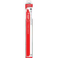 Reciprocating Blade for Auto Dismantling, Bi-Metal, 10-14 TPI, 12" L x 1" W O-Max