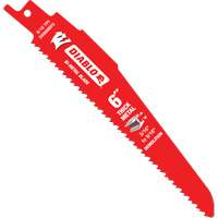Reciprocating Blade for Thick Metal/Demolition, Bi-Metal, 8-10 TPI, 6" L O-Max