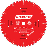 Fine Finish Circular Saw Blade, 14", 84 Teeth, Laminate/Wood Use O-Max