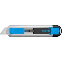 Secunorm 525 Retractable Safety Knife with Blunt Tip Blade, 18 mm, Aluminum Handle O-Max
