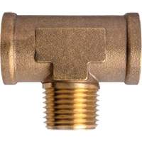 Branch Tees Extruded Male On Branch, Brass, 1/2" O-Max