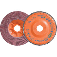 Disque &agrave; lamelles Stainless Enduro-Flex, 5" x 5", Type 27, Grain 40, Alumine de zirconium O-Max