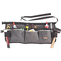 Petits tabliers &agrave; 13 pochettes, Toile, Gris O-Max