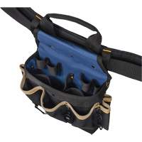 20 Pocket Tool Belt Combo, Polyester, Black O-Max