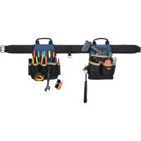 20 Pocket Tool Belt Combo, Polyester, Black O-Max