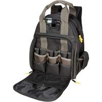 Sacs &agrave; dos pour outils Techgear &agrave; 53 pochettes, 16" lo x 13-1/4" la, Noir, Polyester O-Max