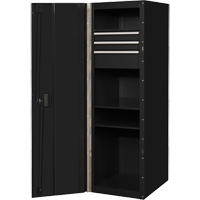 Armoire lat&eacute;rale s&eacute;rie RX, 3 tiroirs, 19" la x 25" p x 61" h, Noir O-Max