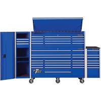 Armoire lat&eacute;rale s&eacute;rie RX, 3 tiroirs, 19" la x 25" p x 61" h, Bleu O-Max
