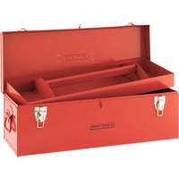 Tool Box, 10-3/4" D x 25-1/2" W x 10" H, Red O-Max