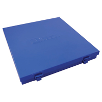 Slim Metal Box, 10-1/2" D x 9-1/4" W x 1-1/4" H, Blue O-Max