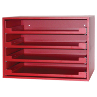 Compartment Rack, 15" D x 21" W x 15" H, Red O-Max