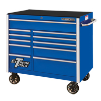 Armoire roulante pour outils s&eacute;rie RX, 11 tiroirs, 41-1/2" la x 25-1/2" p x 40-1/2" h, Bleu O-Max
