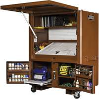 Field Office Jobsite Box, 33" W x 63" D x 80" H, Steel, Red O-Max