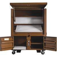 Field Office Jobsite Box, 33" W x 63" D x 80" H, Steel, Red O-Max