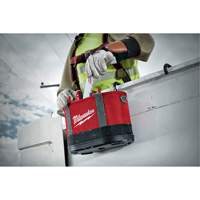 Sac ovale a&eacute;rien utilitaire, Nylon balistique, 14 pochettes, Noir/Rouge O-Max