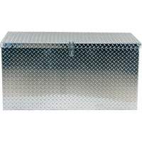 Aluminum Treadplate Portable Tool Box, 25-1/16" D x 49-1/4" W x 24" H, Silver O-Max