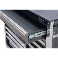 Industrial Tool Cart, 11 Drawers, 41" W x 18-3/4" D x 39-1/3" H, Black O-Max