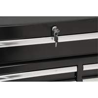 Industrial Tool Cart, 11 Drawers, 41" W x 18-3/4" D x 39-1/3" H, Black O-Max