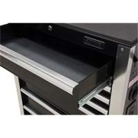 Heavy-Duty Tool Cart, 7 Drawers, 28" W x 22" D x 42-3/8" H, Black O-Max