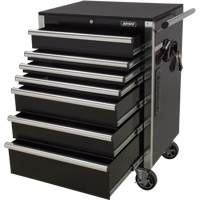 Heavy-Duty Tool Cart, 7 Drawers, 28" W x 22" D x 42-3/8" H, Black O-Max