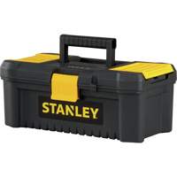 Coffre &agrave; outils avec plateau Essential, 12-1/2" la x 7-3/8" p x 5-1/8" h, Noir/Jaune O-Max
