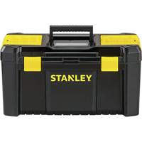 Coffre &agrave; outils avec plateau Essential, 19" la x 9-7/8" p x 9-3/4" h, Noir/Jaune O-Max