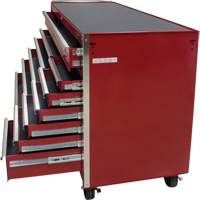 Industrial Tool Cart, 12 Drawers, 56" W x 24-1/2" D x 38-1/8" H, Red O-Max
