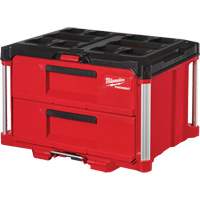 Packout™ 2-Drawer Tool Box, 14-1/3" W x 16-1/3" D x 22-1/5" H, Black/Red TER110 | O-Max